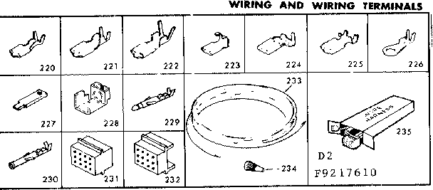 Kenmore 6289217610 wiring and wiring terminals diagram