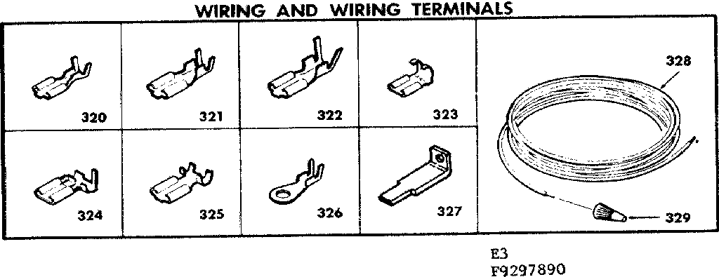 Kenmore 6289297890 wiring and wiring terminals diagram