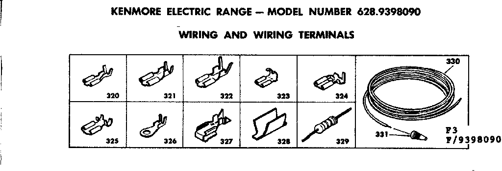 Kenmore 6289398090 wiring and wiring terminals diagram