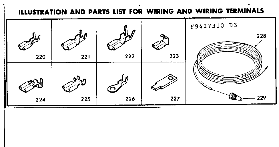 Kenmore 6289427310 wiring and wiring terminals diagram