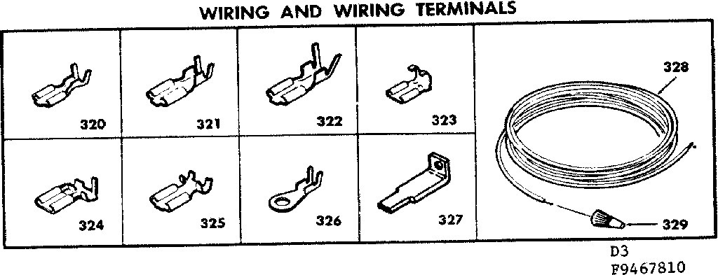 Kenmore 6289467810 wiring and wiring terminals diagram