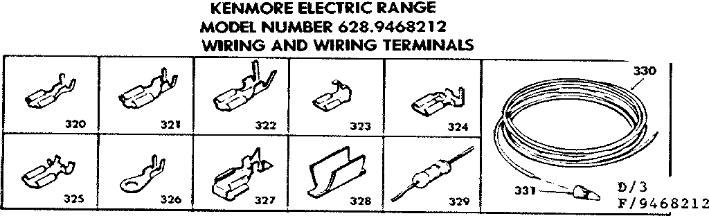 Kenmore 6289468212 wiring and wiring terminals diagram