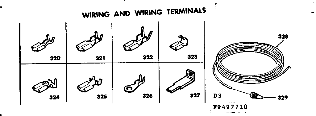 Kenmore 6289497710 wiring and wiring terminals diagram