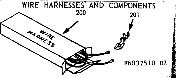 Kenmore 6476047510 wire harness and components diagram