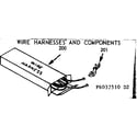 Kenmore 9116047560 wire harness and components diagram
