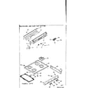 Kenmore 6476057312 backguard and main top section diagram