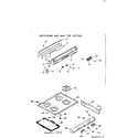 Kenmore 6476057323 backguard and main top section diagram