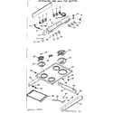 Kenmore 6476217441 backguard & main top section diagram