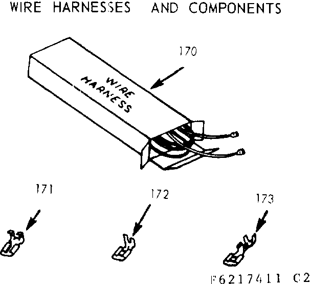 Kenmore 6476217421 wire harnesses & components diagram