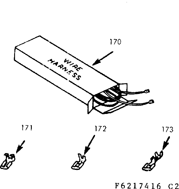 Kenmore 9116217416 wire harnesses and components diagram