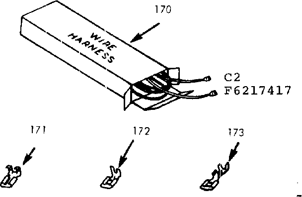 Kenmore 6476217427 wire harnesses and components diagram