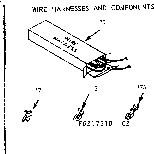 Kenmore 9116327510 wire harness and components diagram