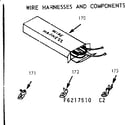 Kenmore 6476317510 wire harness and components diagram