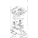 Kenmore 6476267427 backguard and main top section diagram