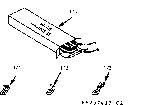 Kenmore 9116367417 wire harnesses and components diagram