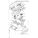 Kenmore 9116267540 backguard and main top section diagram