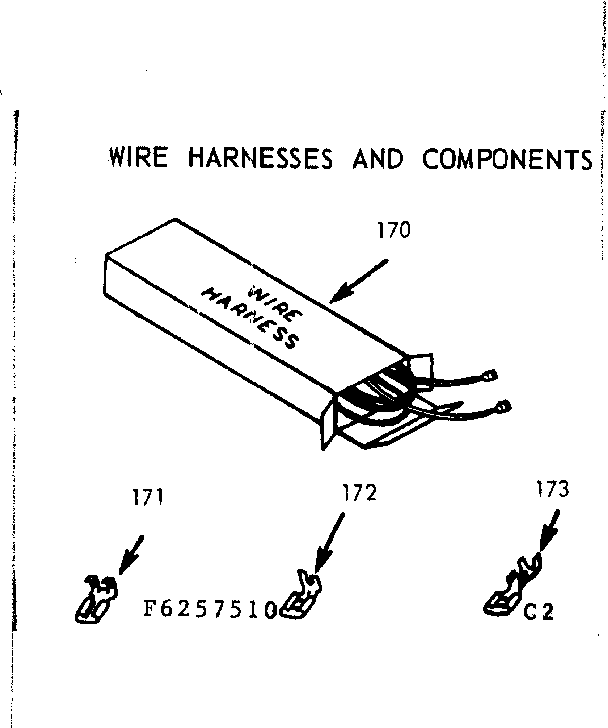 Kenmore 6476267520 wire harness and components diagram