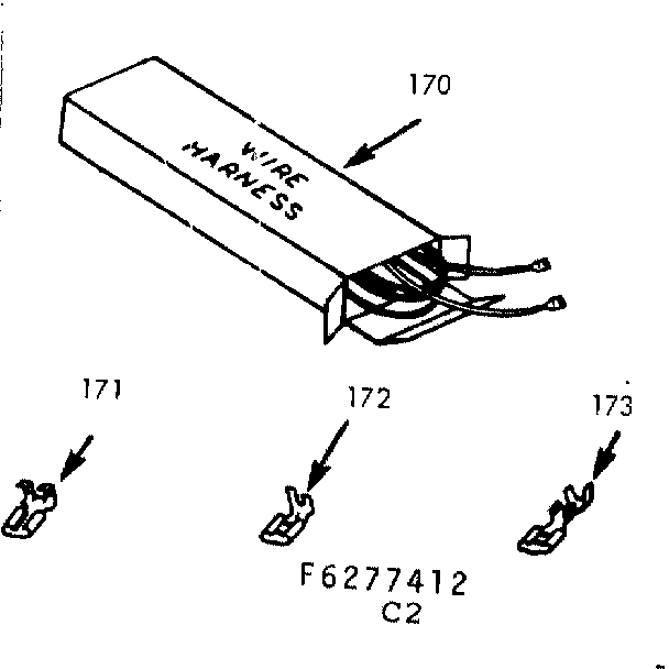 Kenmore 6476287462 wire harnesses and components diagram
