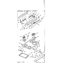 Kenmore 9116377446 backguard and main top section diagram