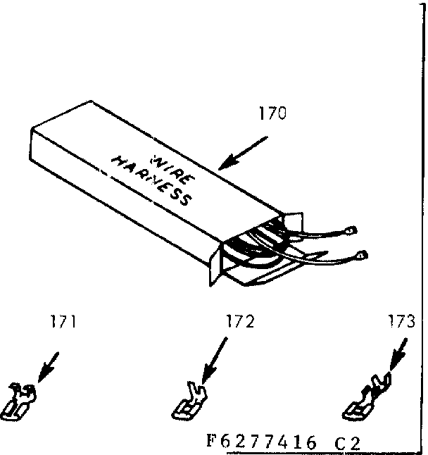 Kenmore 9116287426 wire harness and components diagram
