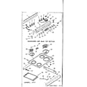 Kenmore 6476277447 backguard and main top section diagram