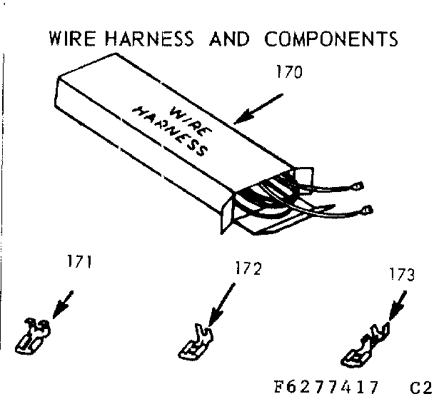 Kenmore 9116377467 wire harness and components diagram
