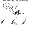 Kenmore 6476317421 wire harnesses and components diagram