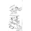Kenmore 6476317462 backguard and main top section diagram