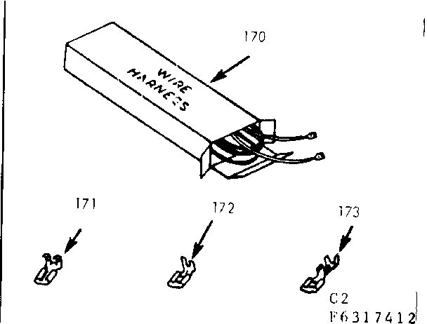Kenmore 6476317462 wire harnesses and components diagram