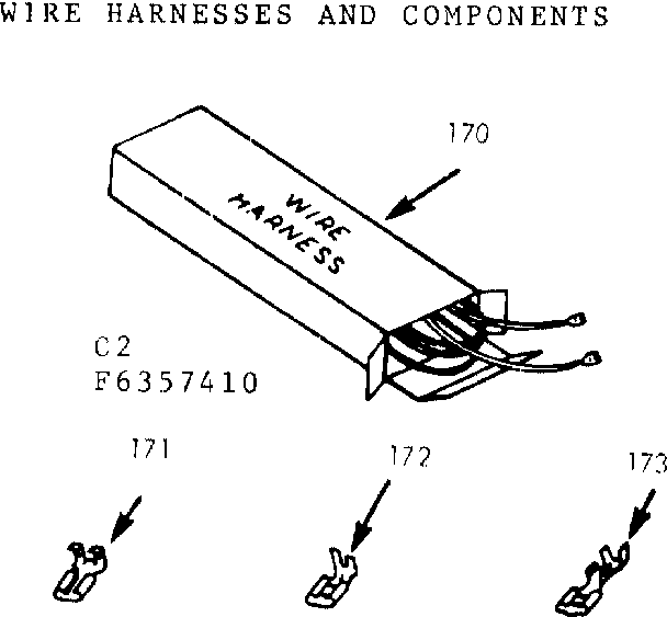 Kenmore 6476367440 wire harnesses and components diagram