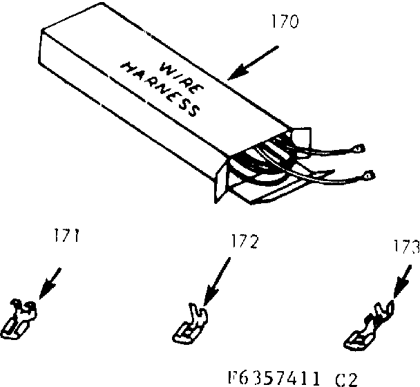 Kenmore 6476357461 wire harnesses & components diagram