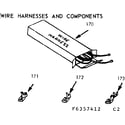 Kenmore 6476367442 wire harnesses and components diagram