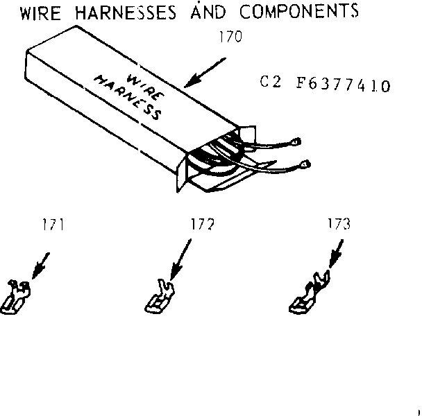 Kenmore 6476377420 wire harnesses & components diagram
