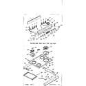 Kenmore 9116387441 backguard and main top section diagram