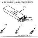 Kenmore 9116387441 wire harness and components diagram