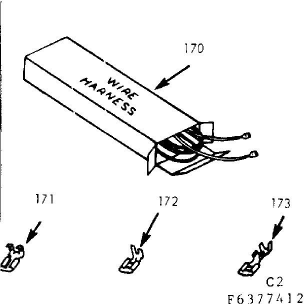 Kenmore 6476377442 wire harness and components diagram