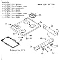 Kenmore 9117207410 main top section diagram