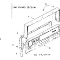 Kenmore 9117207410 backguard section diagram