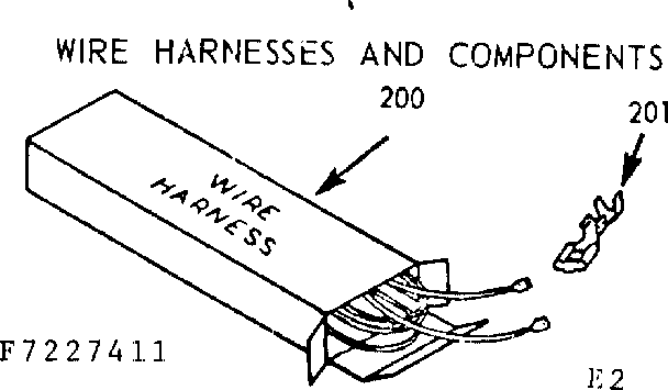 Kenmore 6477227461 wire harnesses and components diagram