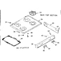 Kenmore 9117247460 main top section diagram