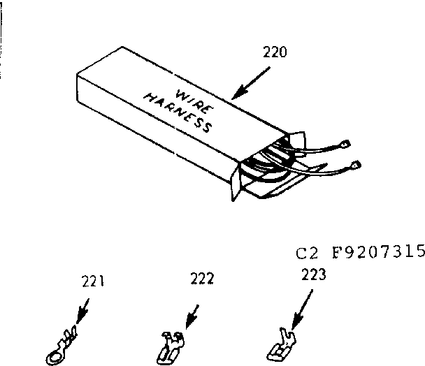 Kenmore 6479207315 wire harnesses & components diagram