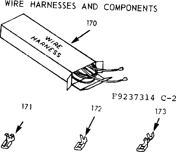 Kenmore 9119237364 wire harnesses and components diagram