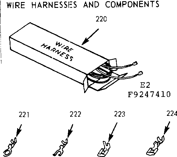 Kenmore 6479257410 wire harnesses & components diagram