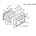 Kenmore 9119277460 oven door section diagram