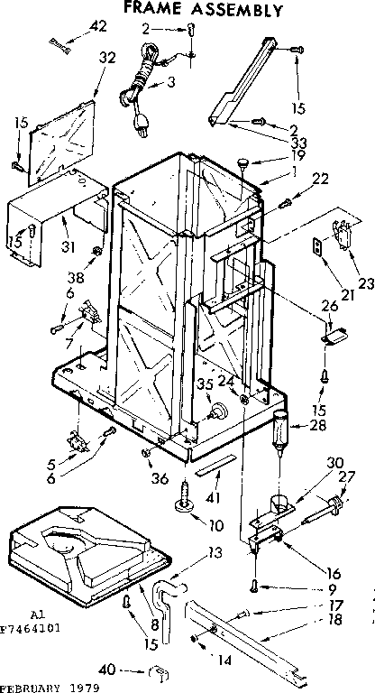 Kenmore 6657464101 frame assembly diagram