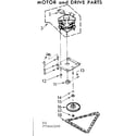 Kenmore 6657466100 motor and drive parts diagram