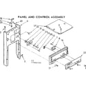 Kenmore 6657466100 panel and control assembly diagram