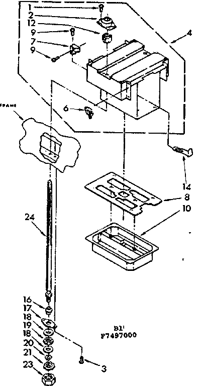 Kenmore 6657497000 power screw and ram assembly diagram