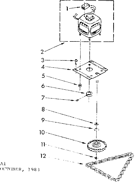 Kenmore 6228369301NZ motor and drive parts diagram