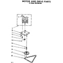 Kenmore 6658401002 motor and drive parts diagram